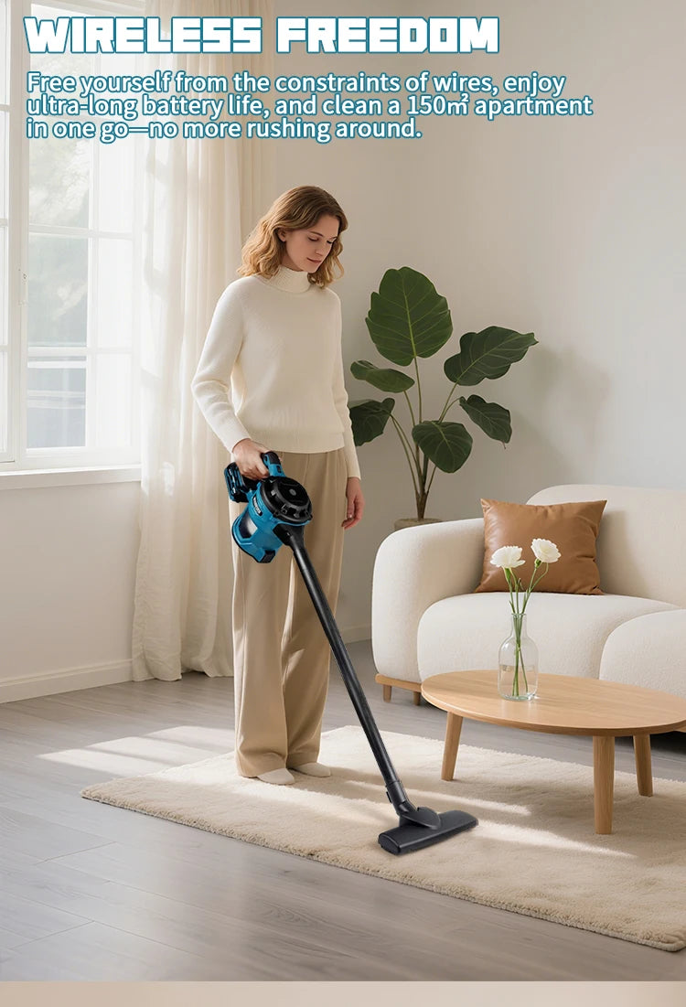 16000pa Cordless Electric Vacuum Cleaner Handheld Rechargeable Dry/Wet Dust Carpet Collector Machine for Makita 18v Battery Pin