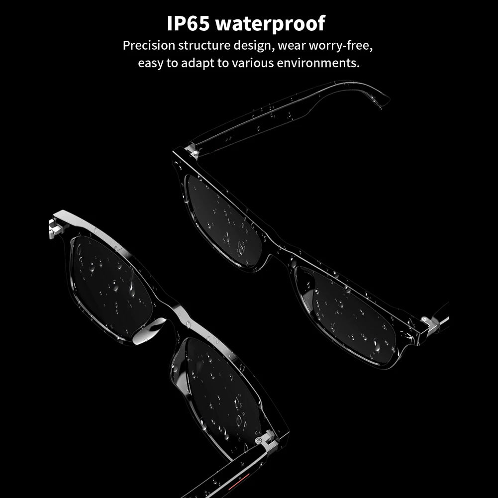 Camera Glasses Remote Shooting Outdoor Sport Glasses with Camera Open Ear Sound Mic & Speakers Wearable Eyeglass for Men & Woman