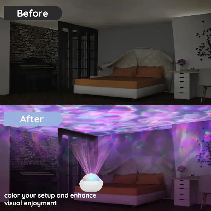 360° Aurora Ball Atmosphere Night Lights Starry Sky Northern Projector Lamp USB Plug with Remote Control for Room Party Decor