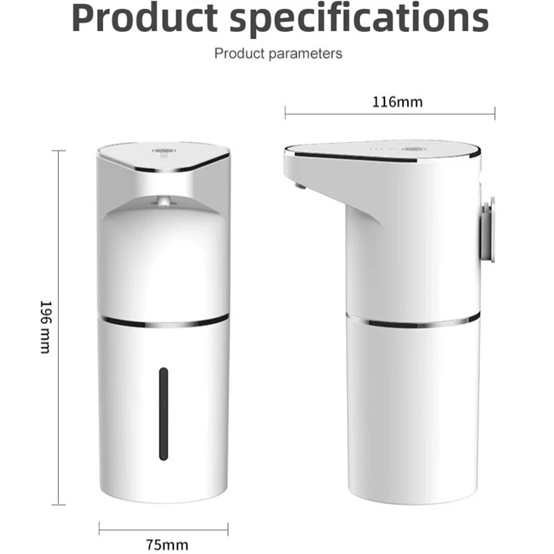 Automatic Soap Dispenser Touchless Foaming Soap Dispenser 350ml USB Rechargeable Electric 4 Level Adjustable Foam Soap Dispenser