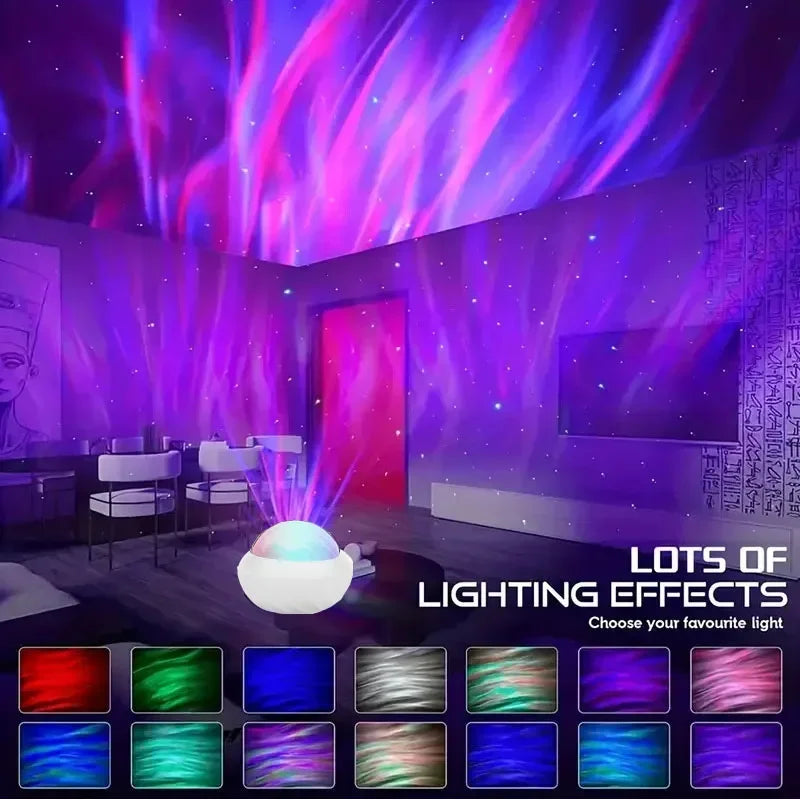360° Aurora Ball Atmosphere Night Lights Starry Sky Northern Projector Lamp USB Plug with Remote Control for Room Party Decor