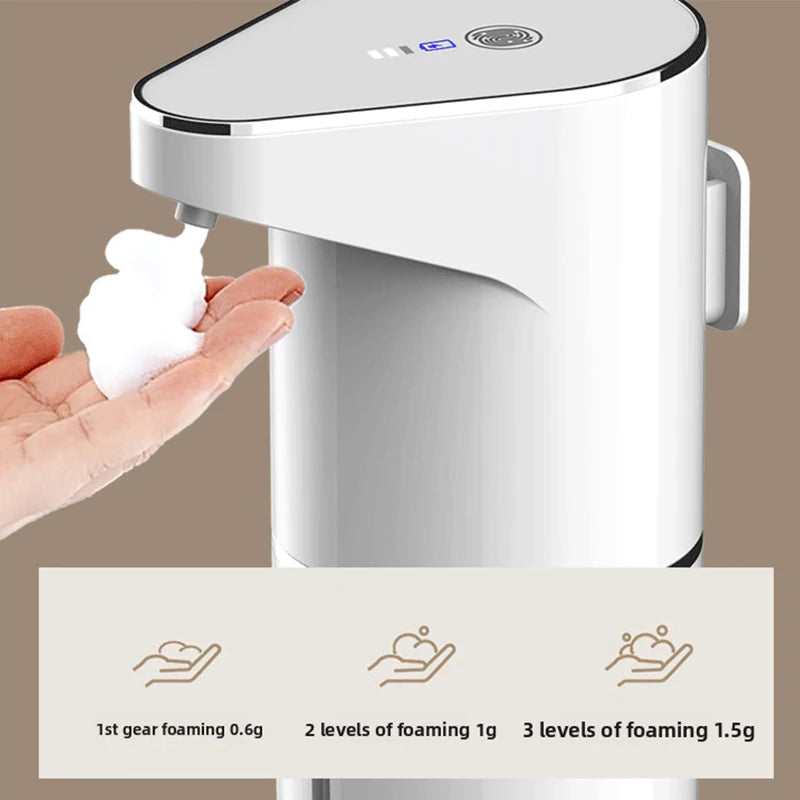 Automatic Soap Dispenser Touchless Foaming Soap Dispenser 350ml USB Rechargeable Electric 4 Level Adjustable Foam Soap Dispenser