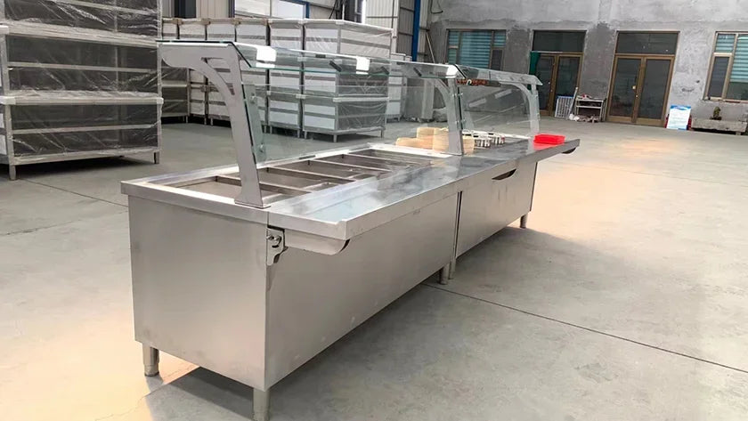 -Fast Food Display Electric Food Warmer Display Bain Marie Buffet Food Warmer With Glass Cover