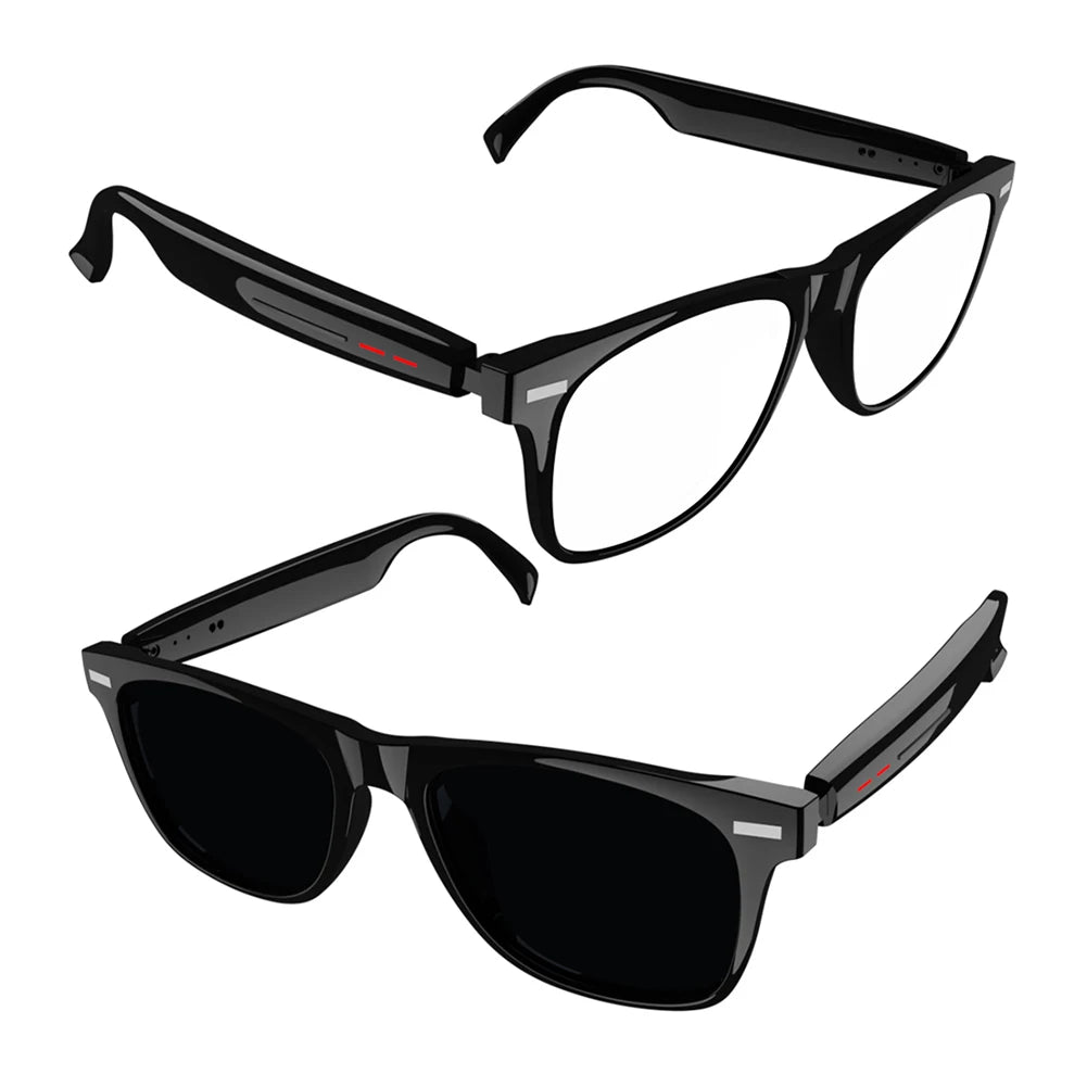 Camera Glasses Remote Shooting Outdoor Sport Glasses with Camera Open Ear Sound Mic & Speakers Wearable Eyeglass for Men & Woman