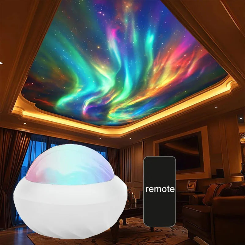 360° Aurora Ball Atmosphere Night Lights Starry Sky Northern Projector Lamp USB Plug with Remote Control for Room Party Decor