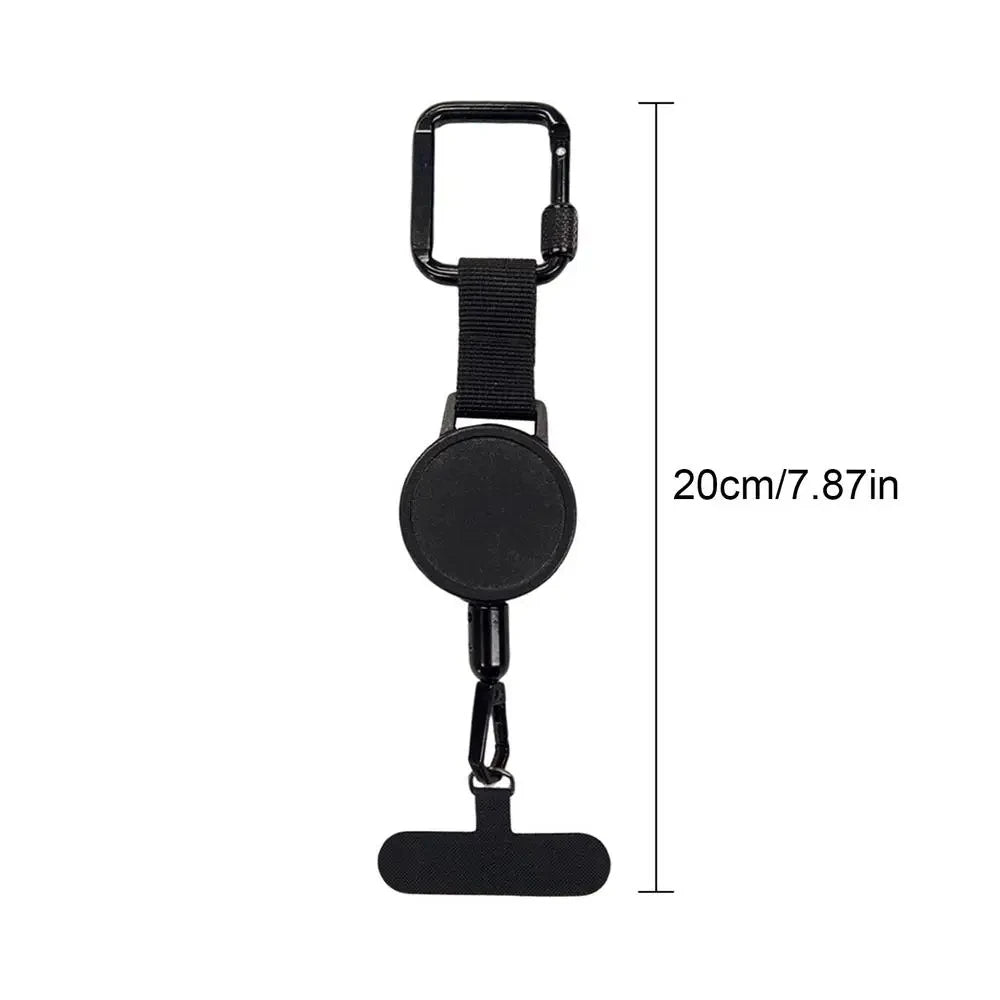 Anti-Theft Retractable Phone Lanyard Tether Cellphone Tab Strap with Carabiner Anti-Drop Harness for Hiking Cycling Climbing