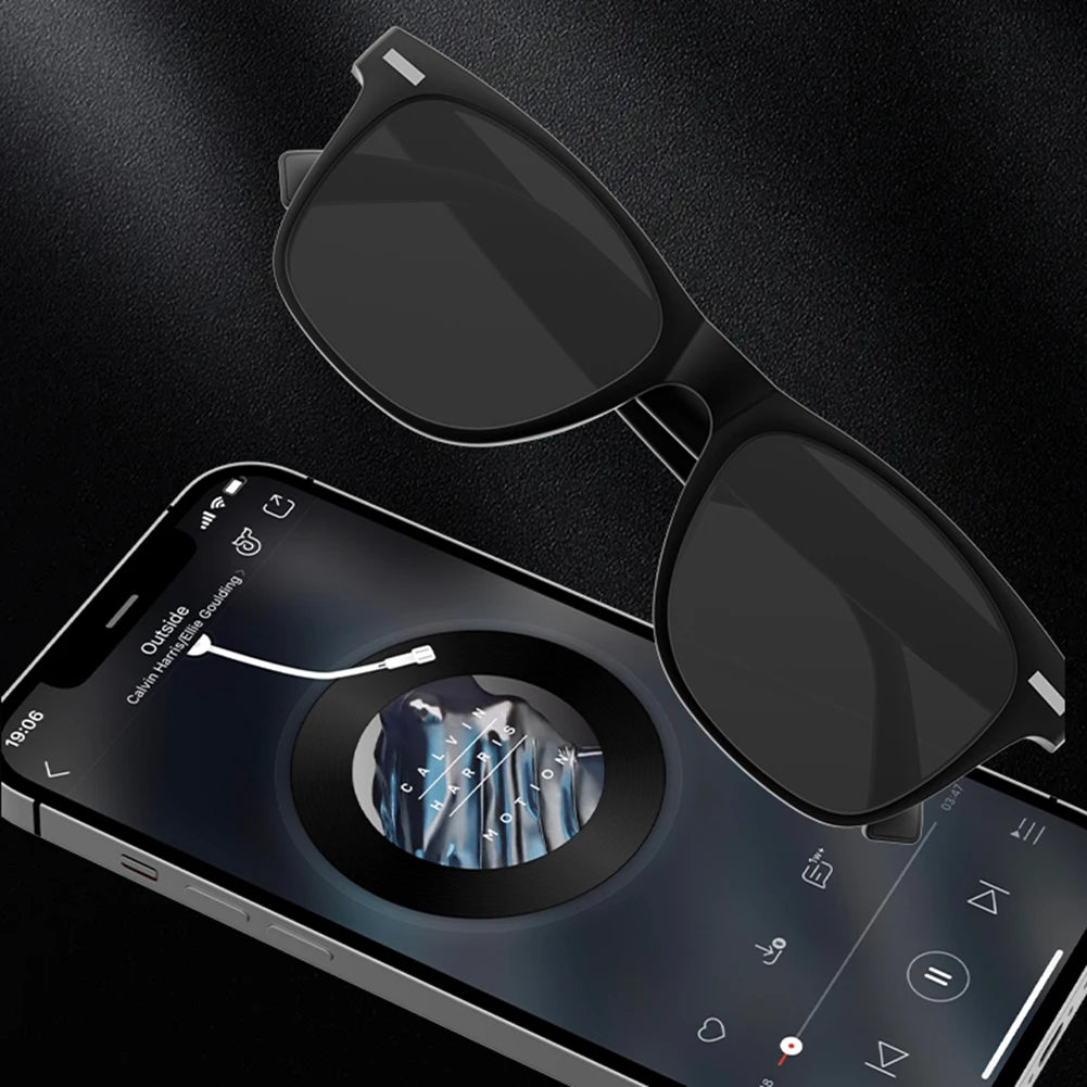 Camera Glasses Remote Shooting Outdoor Sport Glasses with Camera Open Ear Sound Mic & Speakers Wearable Eyeglass for Men & Woman