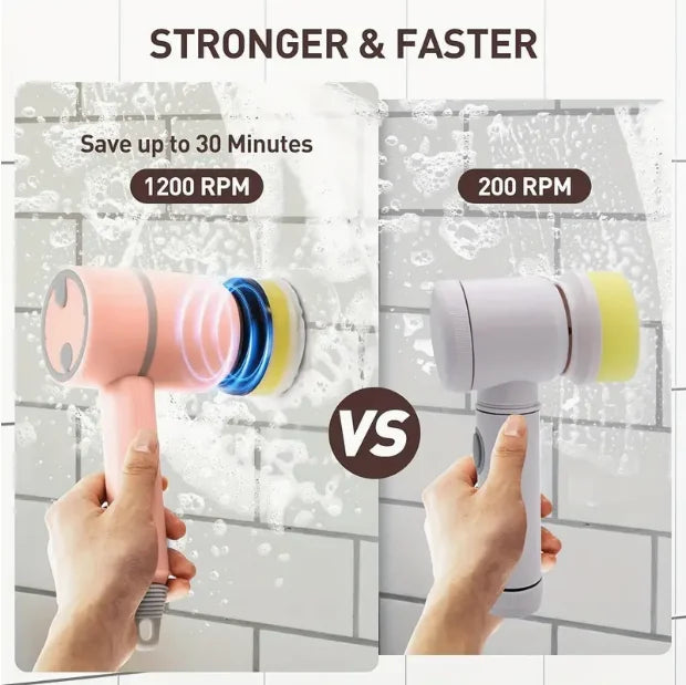 1pc Electric Spin Scrubber, Electric Cleaning Brush 3-in-1 Handheld Kitchen Cleaner Cordless Spin Scrubber, Power Scrubber Bathr