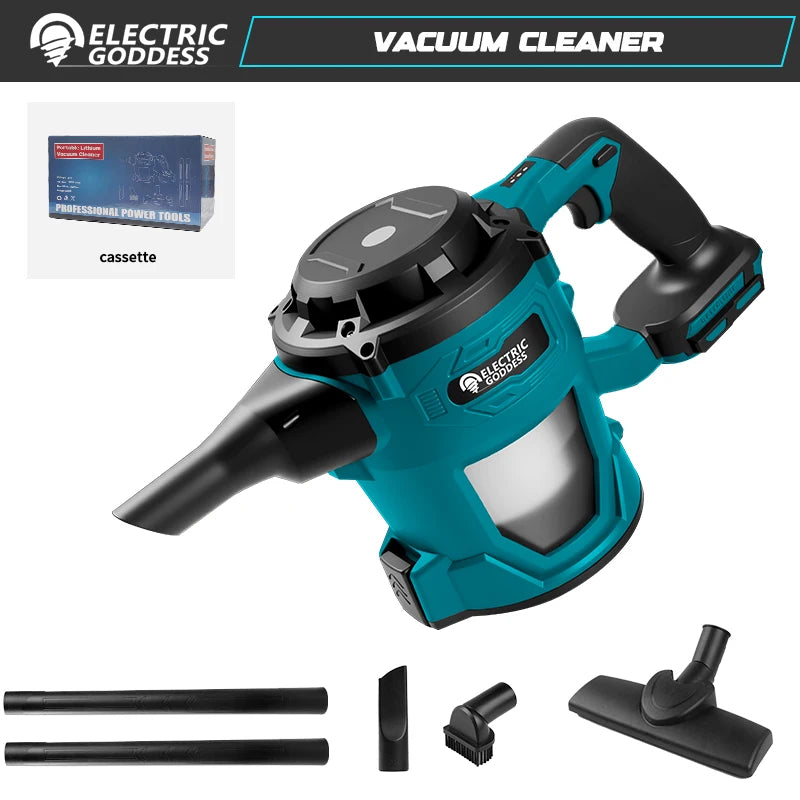 16000pa Cordless Electric Vacuum Cleaner Handheld Rechargeable Dry/Wet Dust Carpet Collector Machine for Makita 18v Battery Pin